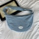 New Crossbody Denim Bag for Women Ins Simple Casual Fashion Crescent Bag Lazy Versatile Shopping Dumpling Bag