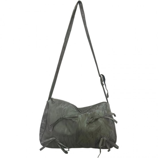 Korean style soft-surface premium commuter bag for women, 2025 new trendy fashion simple bow tote bag