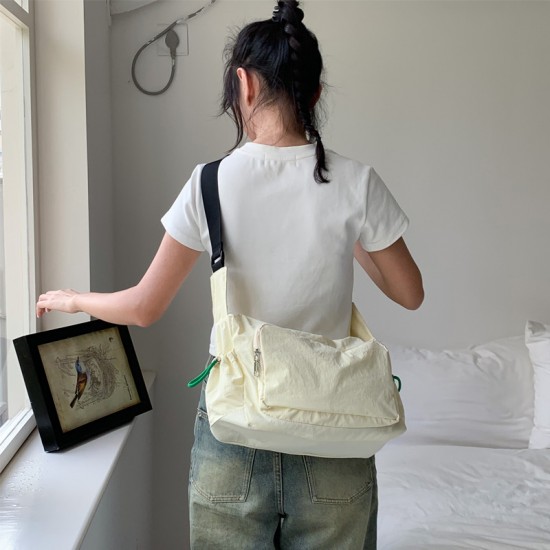 New Sporty Women's Bag Korean Style Fresh INS Nylon Multifunctional Casual Large Capacity Personalized Crossbody Bag