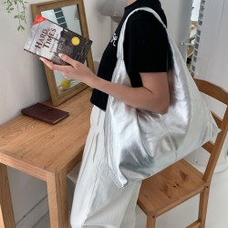 Korean Minimalist Soft and Relaxed Tote Bag, High-End Feel, Large Capacity, Casual and Fashionable Tote Shoulder Bag