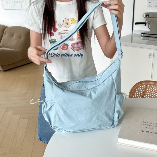 2025 New Korean Style Casual Nylon Shoulder Bag, Classic Versatile INS Multifunctional Large Capacity Travel Crossbody Bag