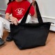 New Large Capacity Simple Zipper Korean Style Washed Canvas Bag, Fashionable INS Student Versatile Tote Shoulder Bag