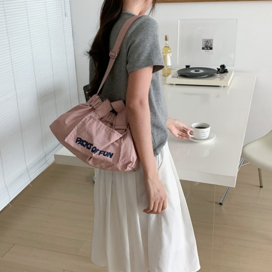 Summer dopamine bag women's 2025 new fashion versatile letter print casual lightweight simple crossbody bag