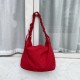 New Classic Spring/Summer Cloud Pleated Drawstring Shoulder Strap Nylon Bag, Fashionable Versatile Large Capacity Solid Color Shoulder Bag