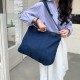 2025 spring/summer new solid color Japanese literary canvas tote bag, fashionable and simple ins large capacity crossbody bag