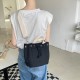 Korean Style INS Mini New Drawstring Bucket Shoulder Crossbody Cute Canvas Bag