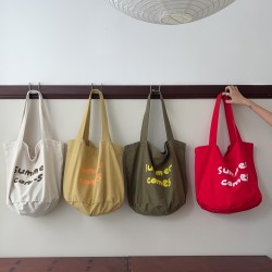 New Korean Super Popular Printed Handbag Shoulder Bag, Summer Artistic Style Women's Large Capacity Commuter Versatile Tote Bag Trendy