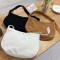 Korean Style Simple Versatile INS Washed Canvas Shoulder Bag for Women, Student Artistic Retro Large Capacity Women's Crossbody Bag