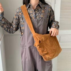 2025 A Super Popular Corduroy Bag, Autumn/Winter New Retro Casual Fashionable Simple Shoulder Bag