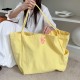 Korean style lazy style, large capacity, letter canvas bag, girly, niche, commuting, literary, class, commuting, versatile tote bag