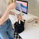 Korean Style INS Mini New Drawstring Bucket Shoulder Crossbody Cute Canvas Bag