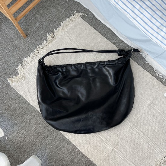 Niche Original Summer Pleated Drawstring Armpit Bag Lazy Style Casual Nylon Large Capacity Tote Shoulder Bag