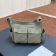 2025 New INS Washed Canvas Bag, Japanese and Korean Workwear Style, Retro Casual, Simple, Artistic, Large Capacity Crossbody Bag