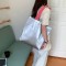 Small doppelganger lightweight simple casual shoulder/handbag multi-purpose large capacity basket tote bag for women