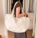 New Large Capacity Simple Zipper Korean Style Washed Canvas Bag, Fashionable INS Student Versatile Tote Shoulder Bag