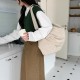 Korean Elegant Simple Corduroy Bag Versatile Mori Girl Artistic Casual Zipper Large Capacity Women's Crossbody Bag