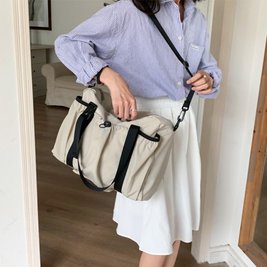 Summer Travel Commute Portable Large Capacity Bag for Women, 2025 New Retro Fashion Canvas Tote Shoulder Bag