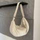 Japanese Style Washed Retro Corduroy Tote Bag, Lazy Style, Solid Color, Artistic, Casual, Large Capacity Dumpling Crossbody Bag