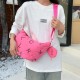 2025 Autumn/Winter New Ins Korean Style Letter Embroidery Gourd Dumpling Bag College Chic Student Tote Crossbody Bag