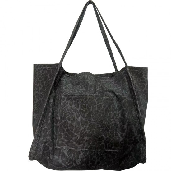 Korean Style Large Capacity Leopard Print Women's Bag 2025 New Fashionable Casual Versatile Retro Trendy Popular Shoulder Bag