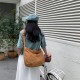 Korean Style Simple Versatile INS Washed Canvas Shoulder Bag for Women, Student Artistic Retro Large Capacity Women's Crossbody Bag