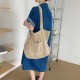 2025 Simple Solid Color Corduroy Washed Shopping Bag, Large Capacity, Fashionable Autumn/Winter Artistic Women's Shoulder Bag