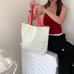 Small doppelganger lightweight simple casual shoulder/handbag multi-purpose large capacity basket tote bag for women