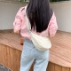New textured cotton-filled Japanese and Korean style dumpling underarm bag fashion casual lightweight simple soft ins trendy crossbody bag
