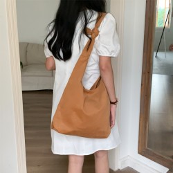2025 Autumn/Winter Simple Korean Style INS Versatile Fashionable Sweet Shoulder Bag, Knotted Solid Color Underarm Student Crossbody Bag
