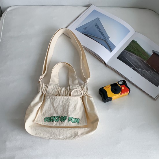 Summer dopamine bag women's 2025 new fashion versatile letter print casual lightweight simple crossbody bag