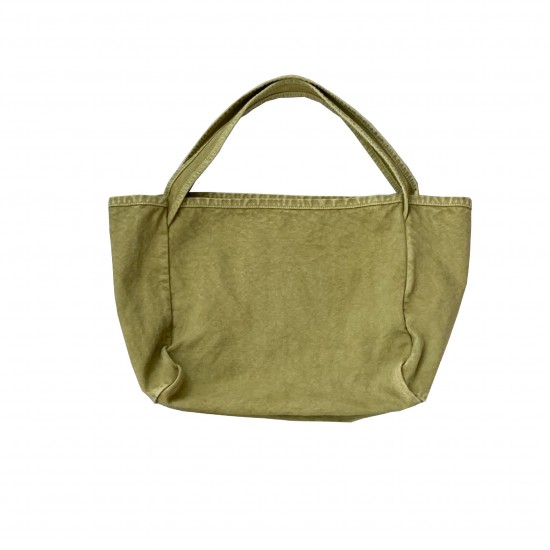 Korean trending canvas shoulder bag for women, chic, artsy, versatile, vintage washed tote bag.