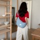 New Crossbody Denim Bag for Women Ins Simple Casual Fashion Crescent Bag Lazy Versatile Shopping Dumpling Bag