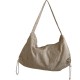 Original chic textured high-end tote nylon cloth bag large capacity commuting ins drawstring pleated shoulder bag